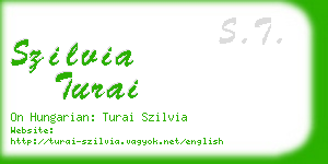 szilvia turai business card